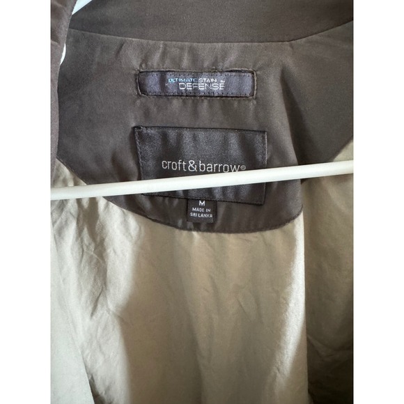 croft & barrow Other - Croft & Barrow Mens Ultimate Stain Defense Full Zip Bomber Jacket Taupe Medium